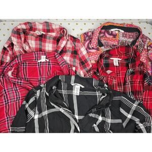 Victorias Secret LOT of 5 Medium Button Down Sleep Shirts Tops Pajamas